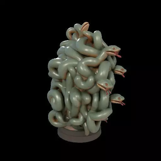 2111 Medusa Gorgon Head 3D Model  magic 3D print model_2