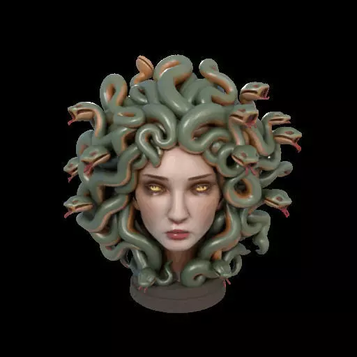 2111 Medusa Gorgon Head 3D Model  magic 3D print model_0