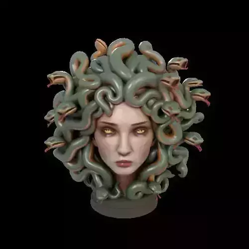 2111 Medusa Gorgon Head 3D Model  magic