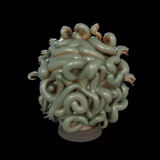 2111 Medusa Gorgon Head 3D Model  magic 3D print model_6