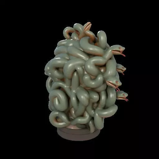 2111 Medusa Gorgon Head 3D Model  magic 3D print model_3