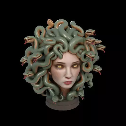 2111 Medusa Gorgon Head 3D Model  magic 3D print model_1