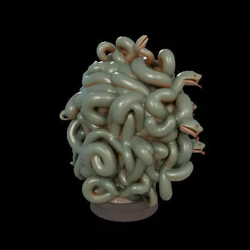 2111 Medusa Gorgon Head 3D Model  magic 3D print model_4