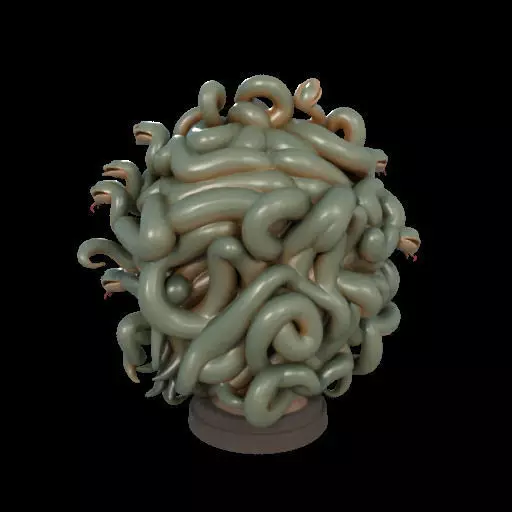 2111 Medusa Gorgon Head 3D Model  magic 3D print model_8