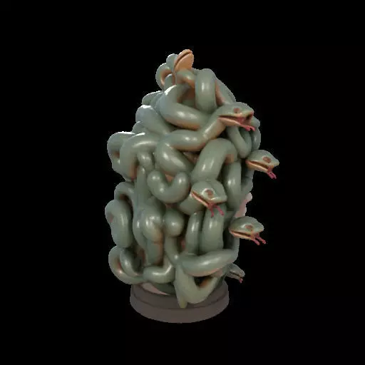 2111 Medusa Gorgon Head 3D Model  magic 3D print model_29
