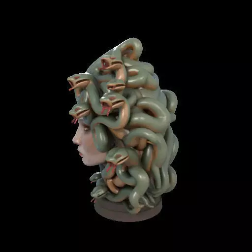 2111 Medusa Gorgon Head 3D Model  magic 3D print model_16