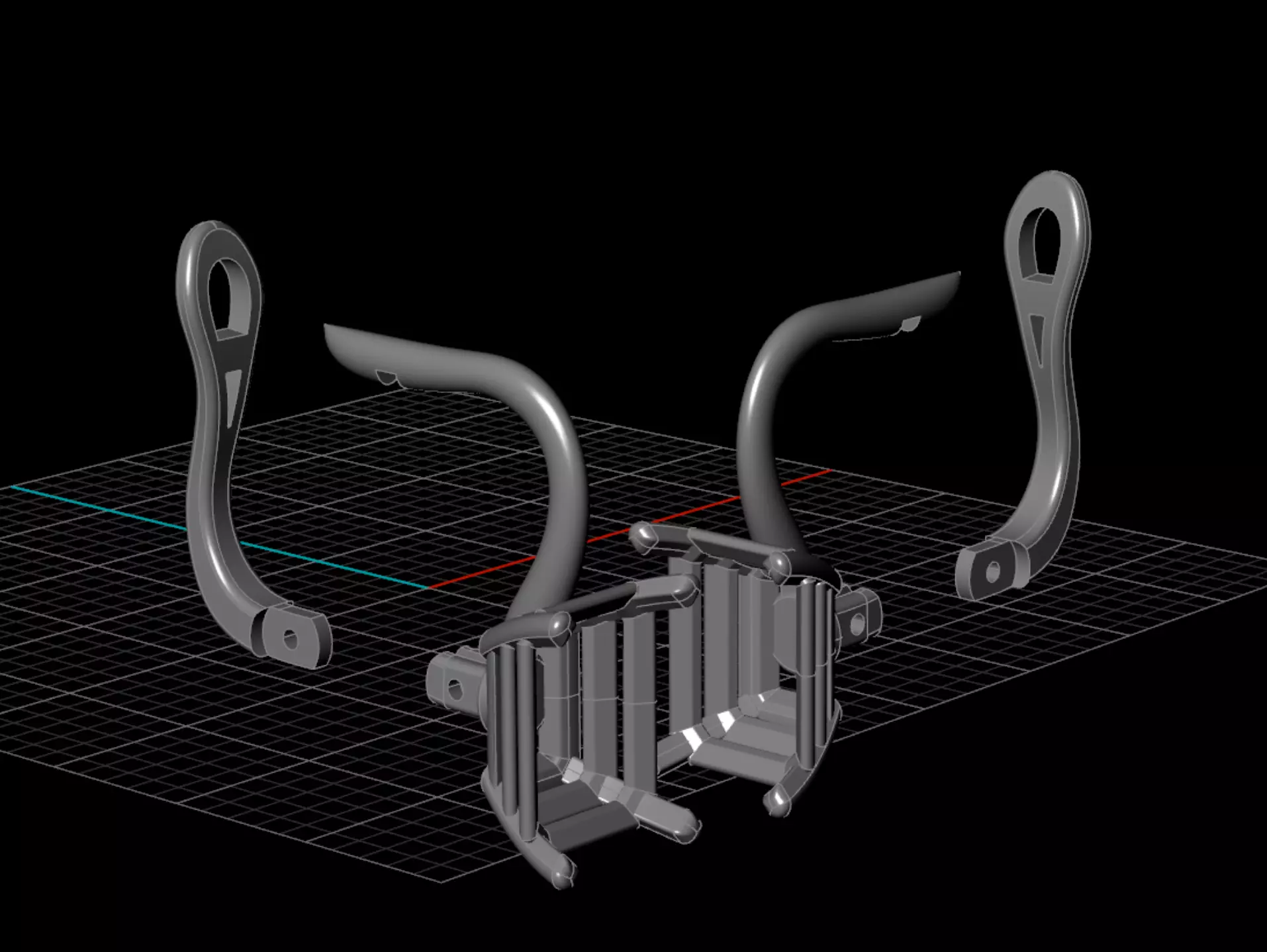 Emerald Cut Gemstones Classy Earrings 3D CAD Design 3D print model_8