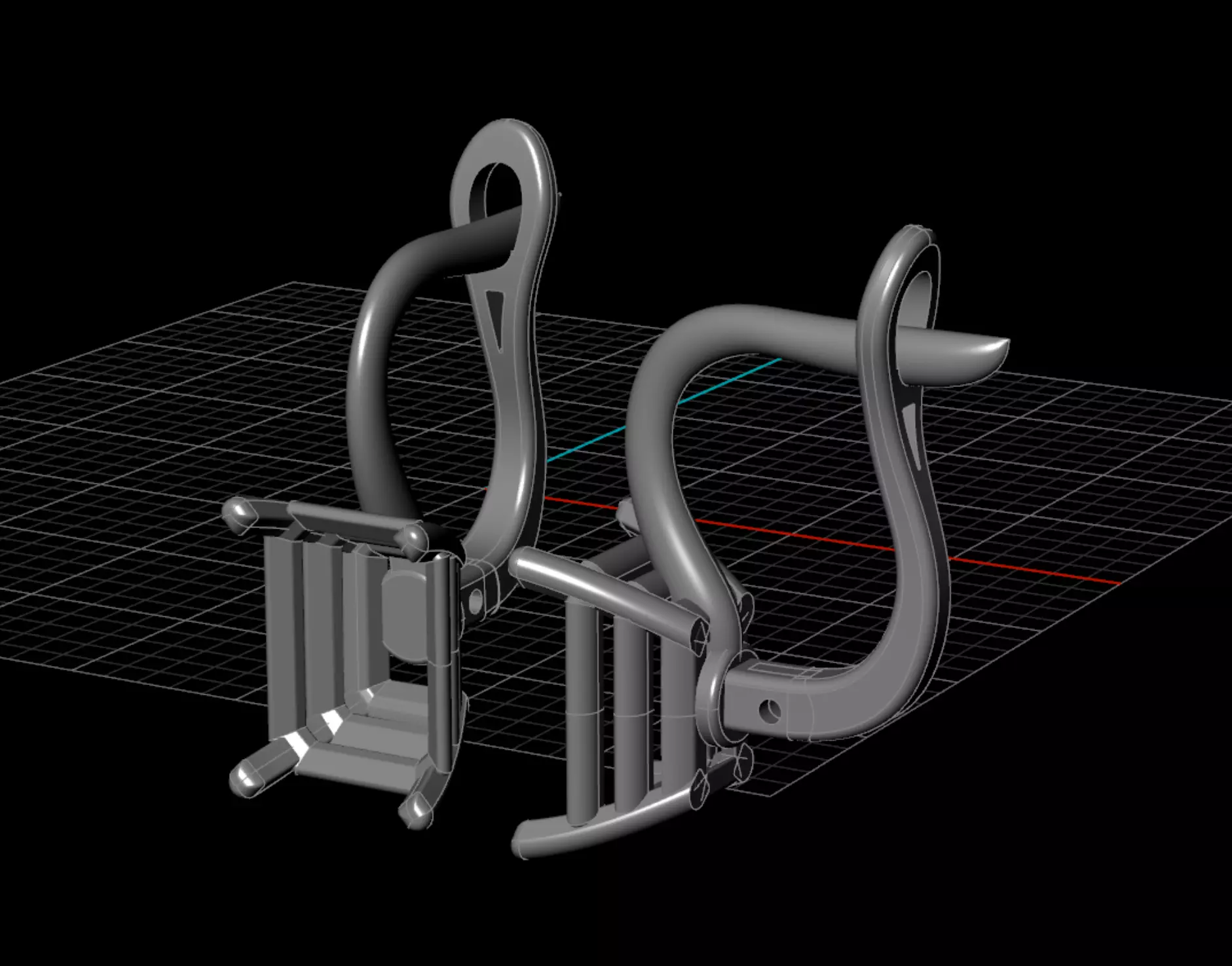 Emerald Cut Gemstones Classy Earrings 3D CAD Design 3D print model_6