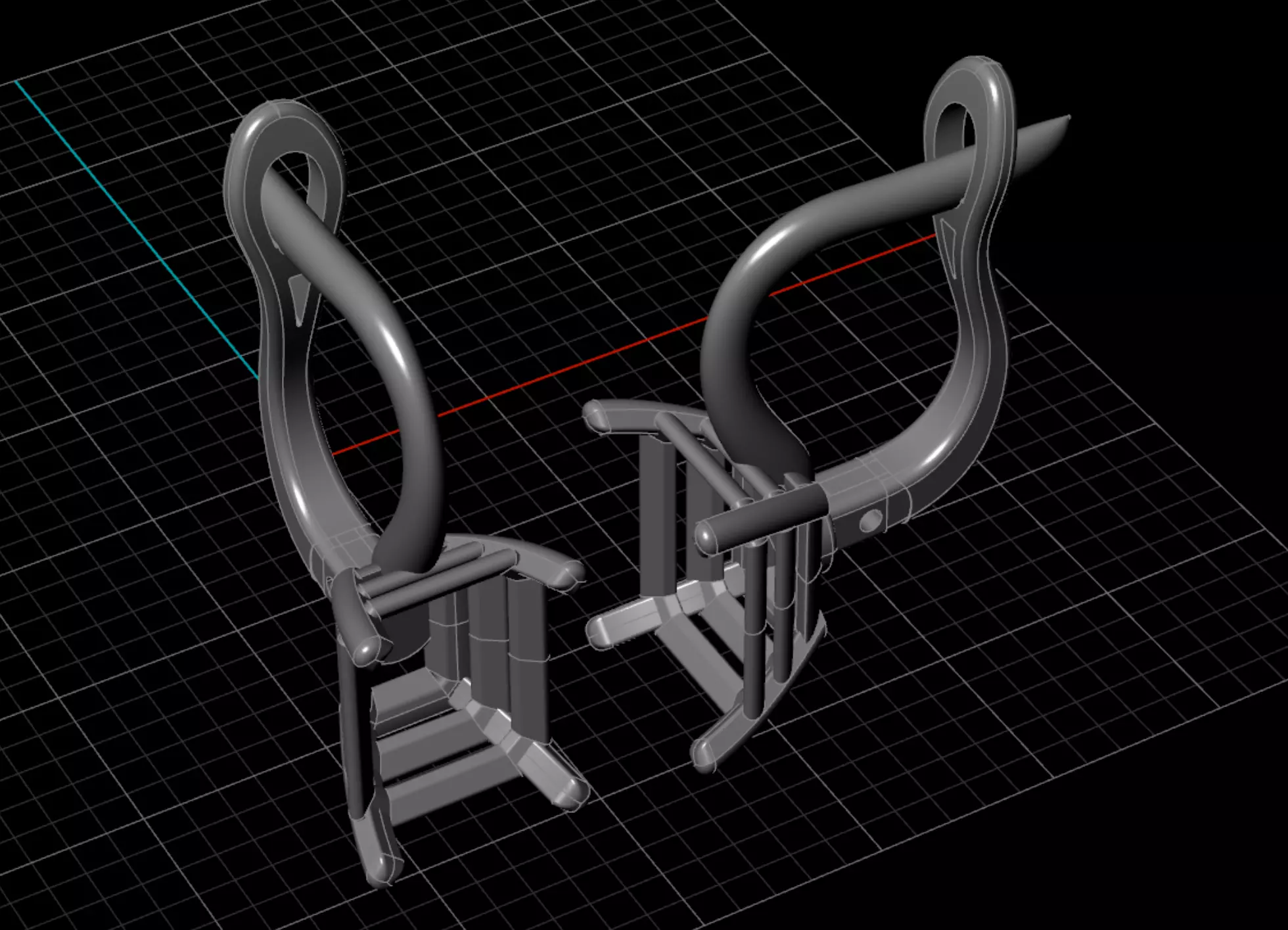 Emerald Cut Gemstones Classy Earrings 3D CAD Design 3D print model_7