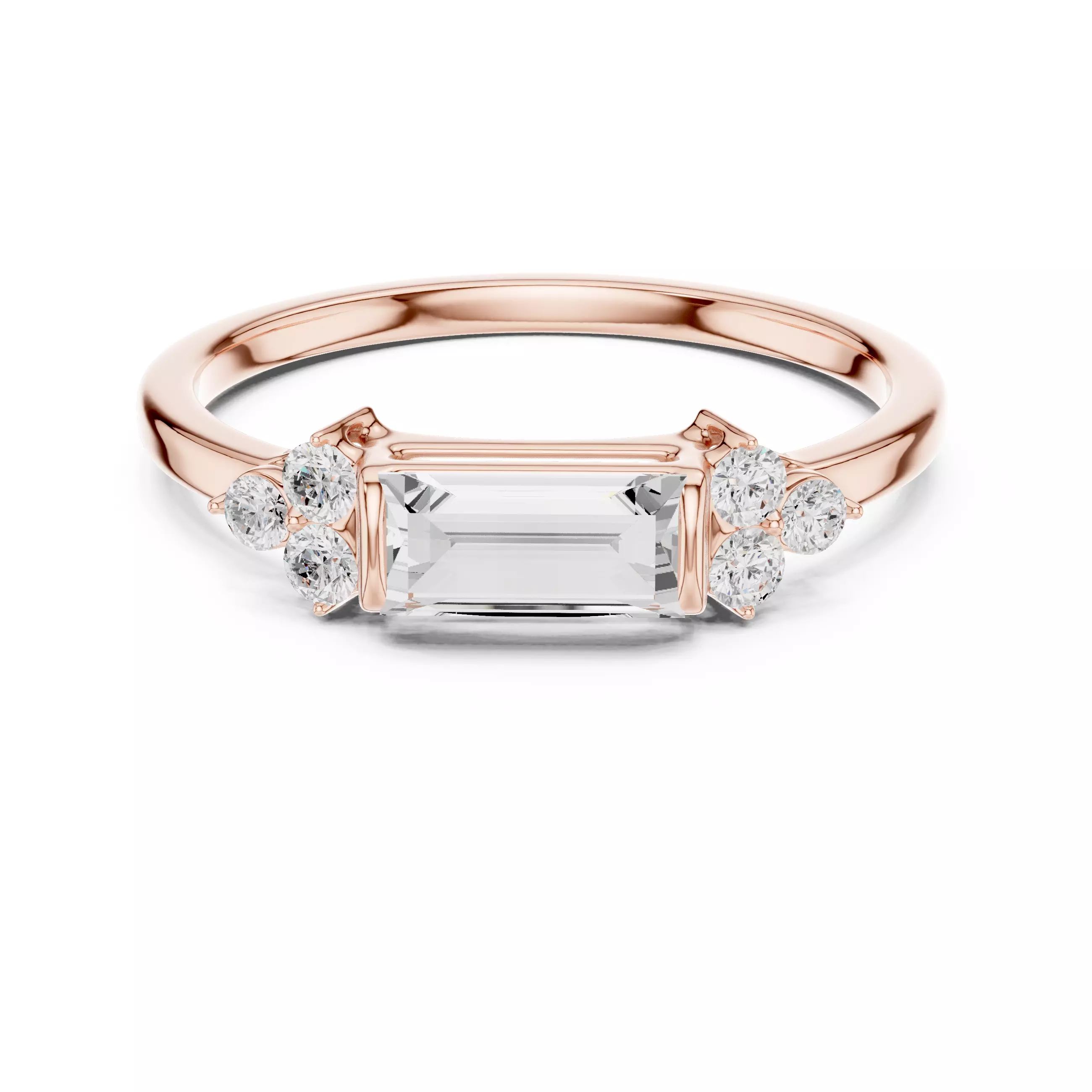 3D Printable Diamond Ring Models STL 3DM File 3D print model 3D print model_2