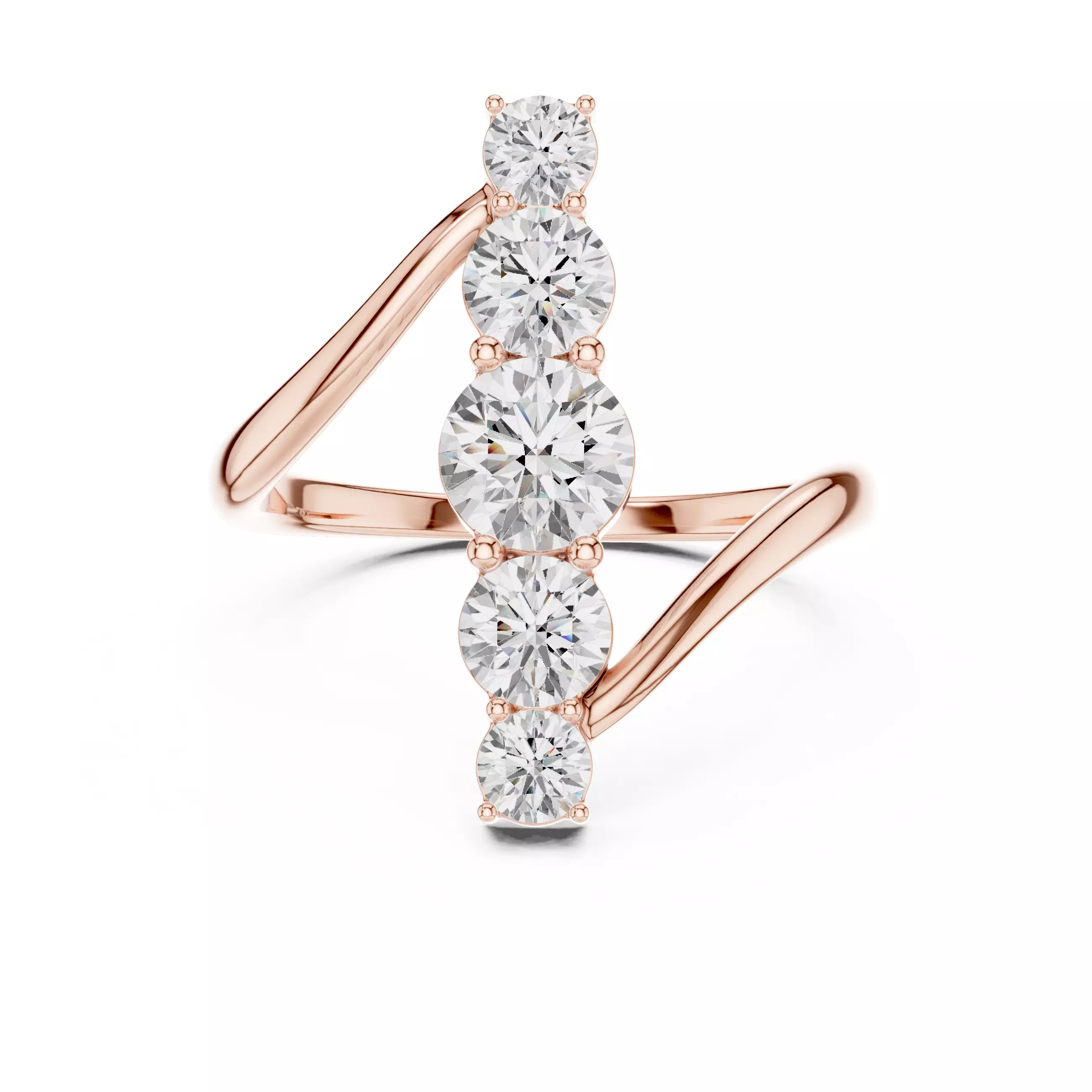 3D Printable Diamond Ring Models STL 3DM File 3D print model 3D print model_10