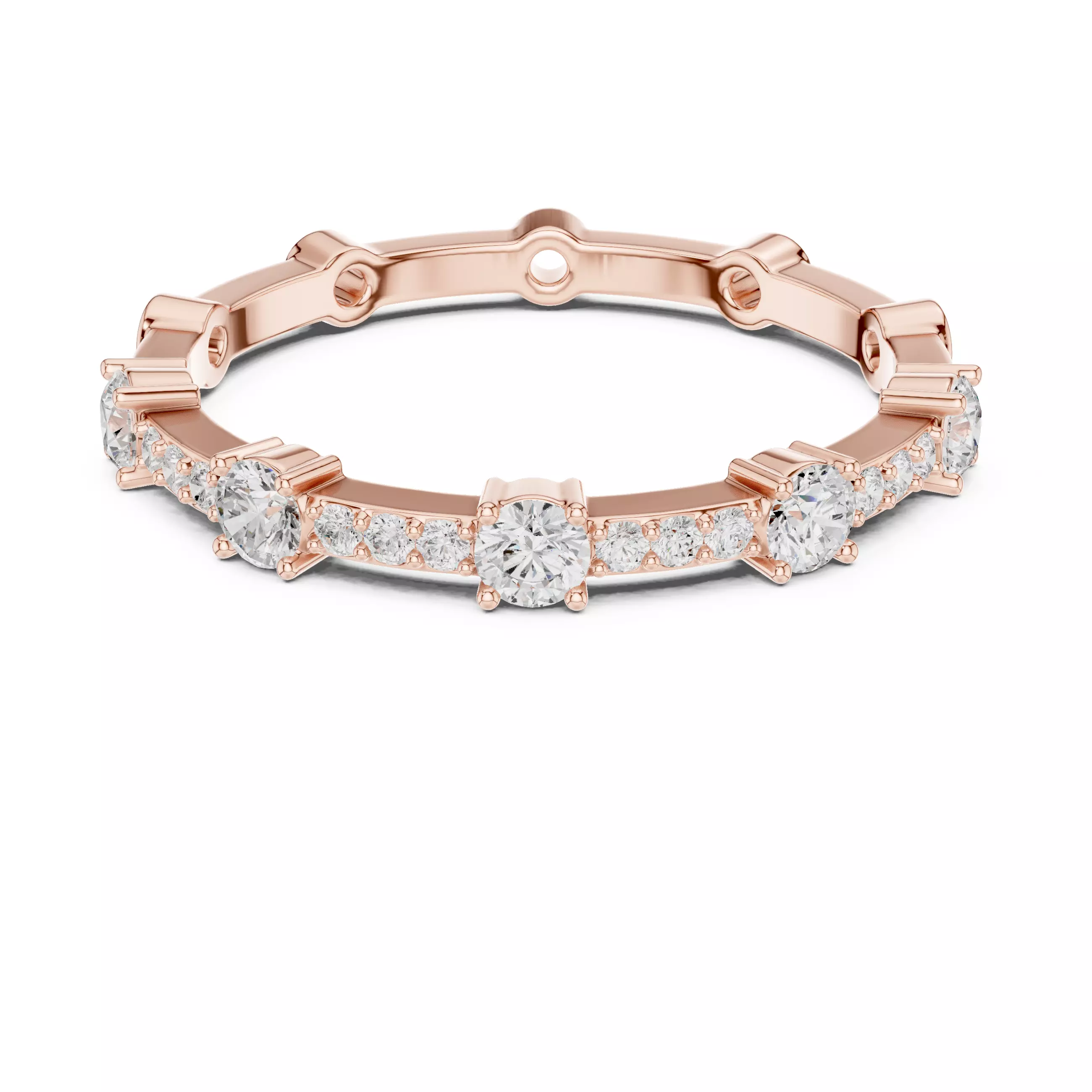 3D Printable Diamond Ring Models STL 3DM File 3D print model 3D print model_17