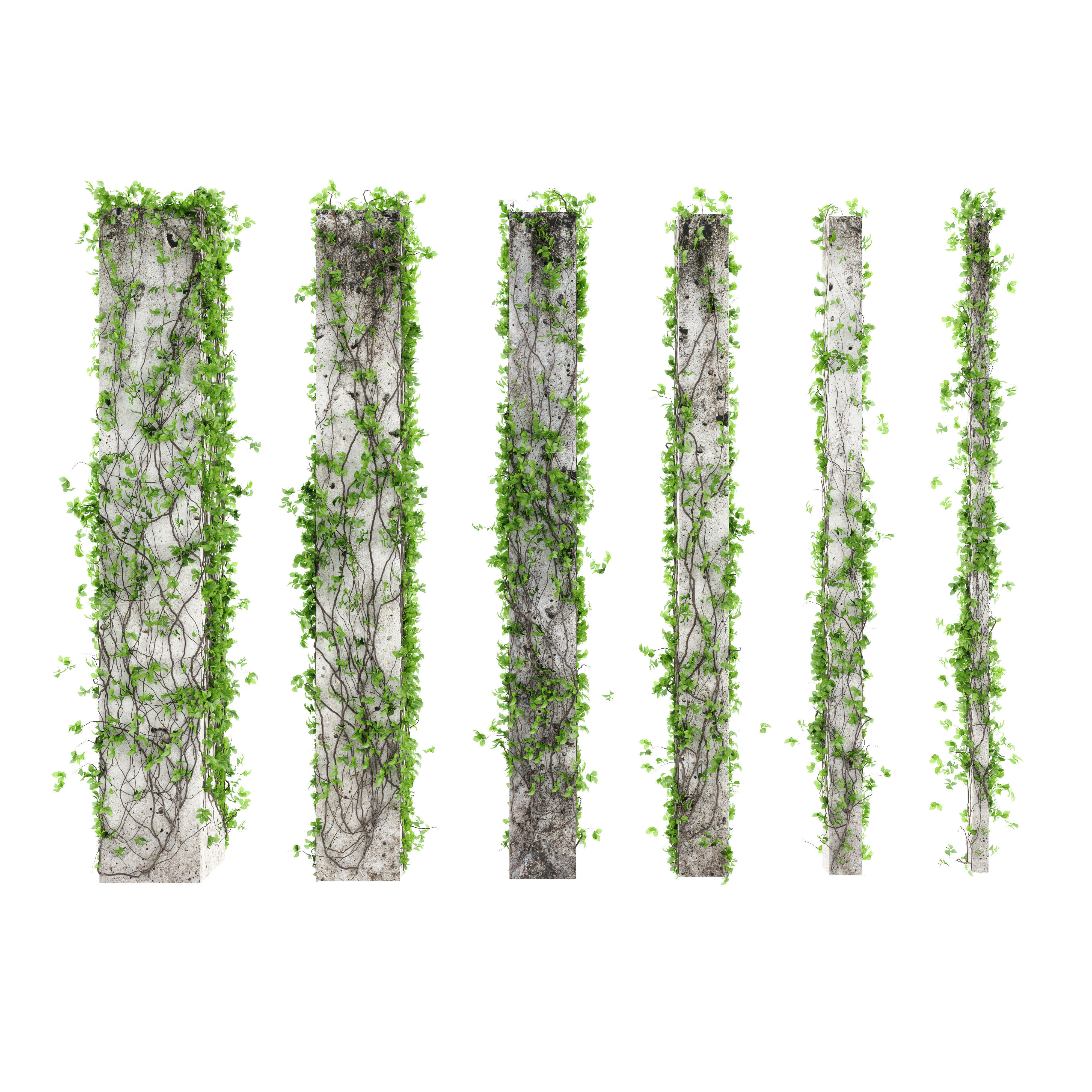 Leaves for square columns 3D model_1