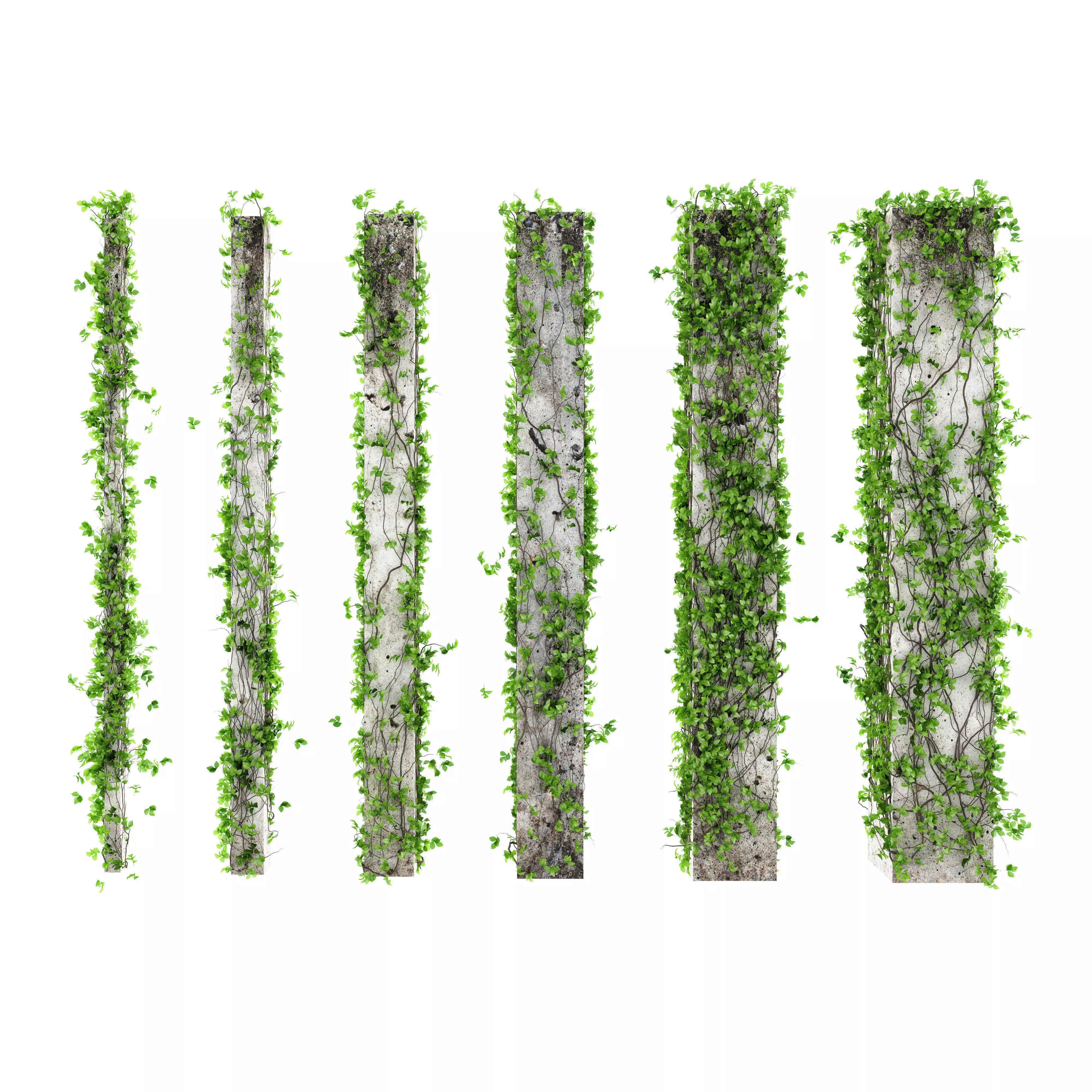 Leaves for square columns 3D model_0