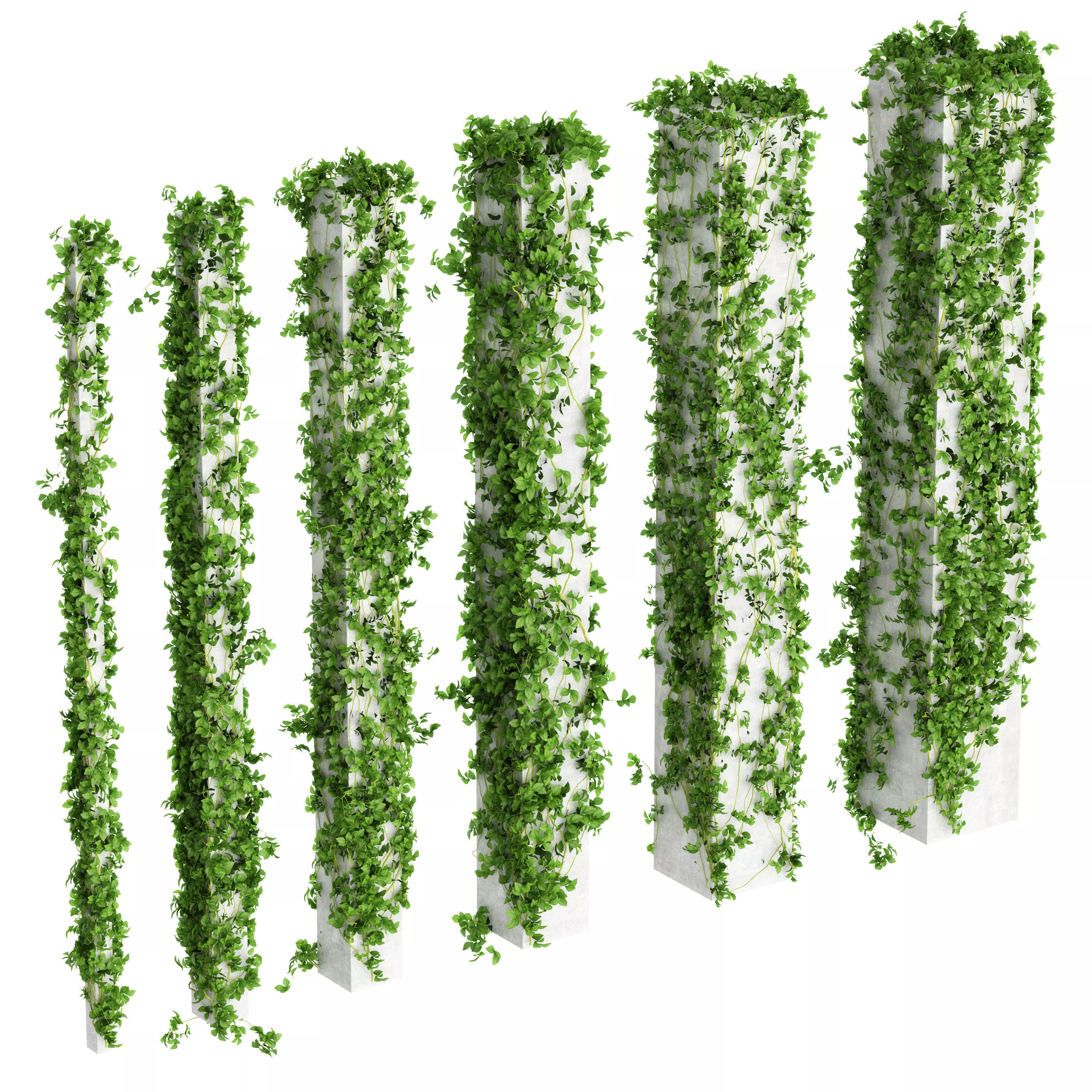 Leaves for square columns 6 sizes v2 3D model | CGTrader