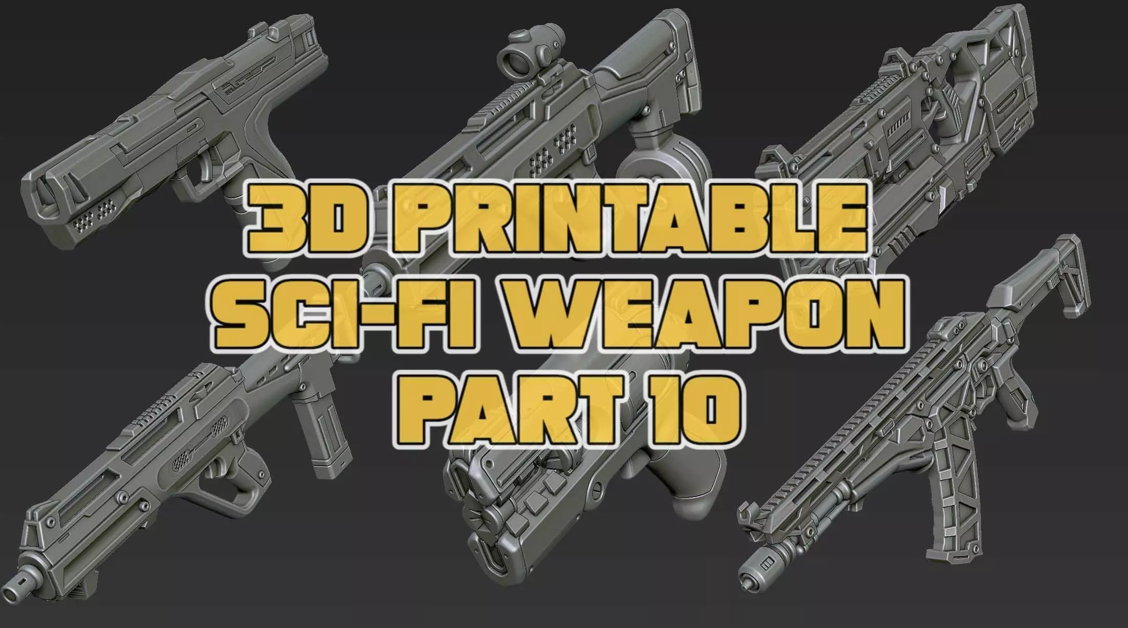 3D Printable Sci-Fi Weapon Part 10 3D model_0