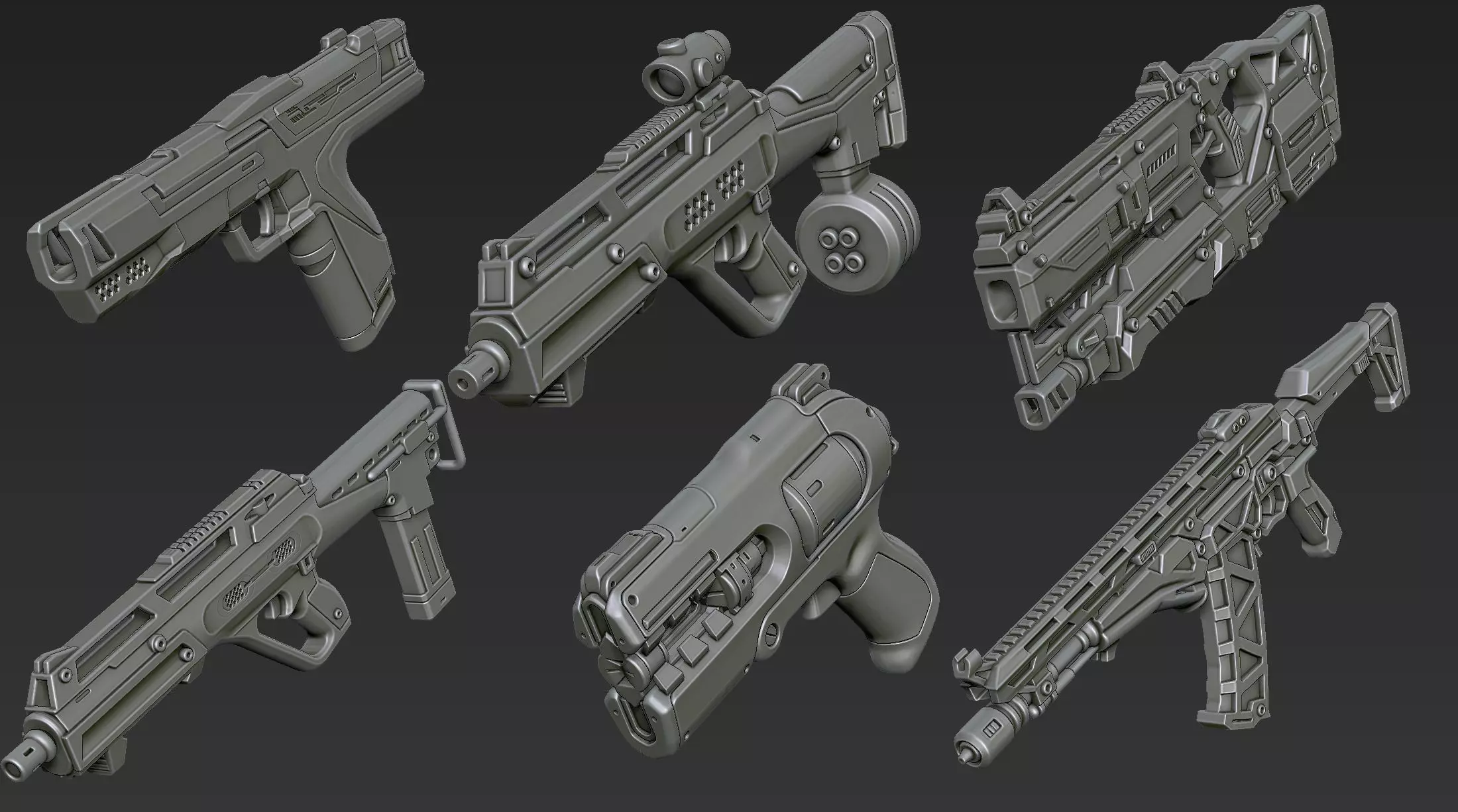 3D Printable Sci-Fi Weapon Part 10 3D model_1