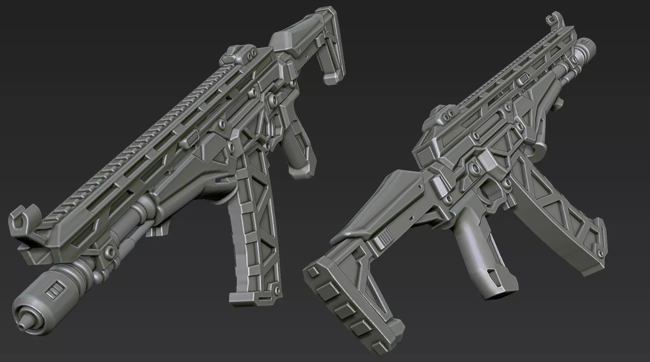 3D Printable Sci-Fi Weapon Part 10 3D model_8