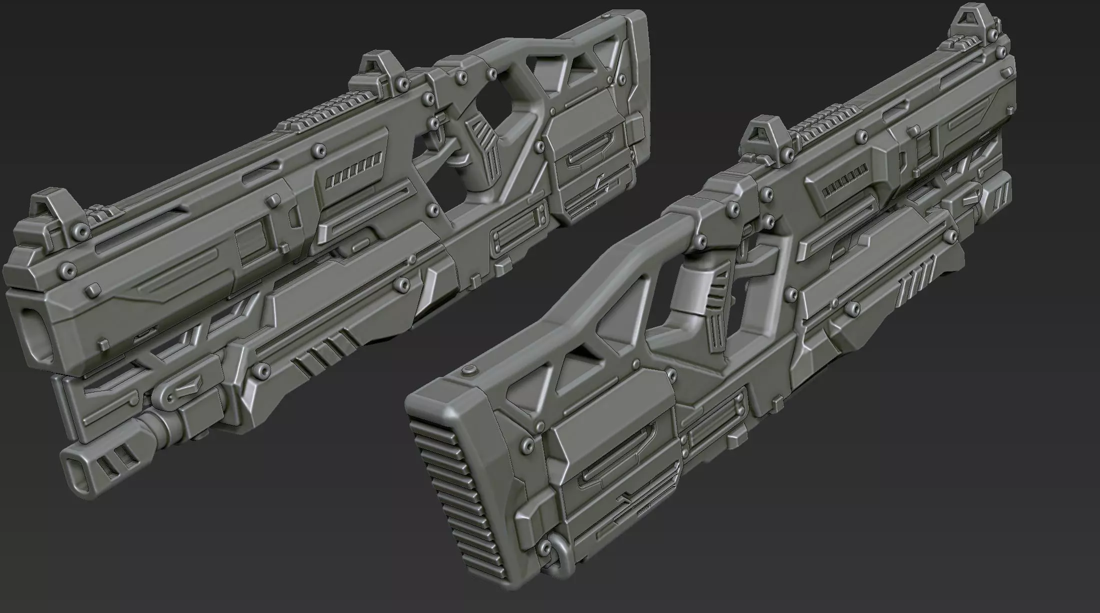 3D Printable Sci-Fi Weapon Part 10 3D model_5
