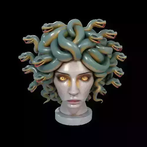 2112 Medusa Gorgon Head 3D Model  magic