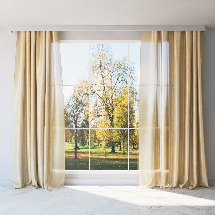  Curtains set of 12 models Low-poly 3D model_2