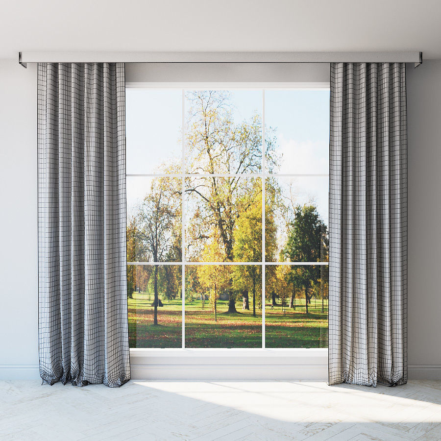  Curtains set of 12 models Low-poly 3D model_7