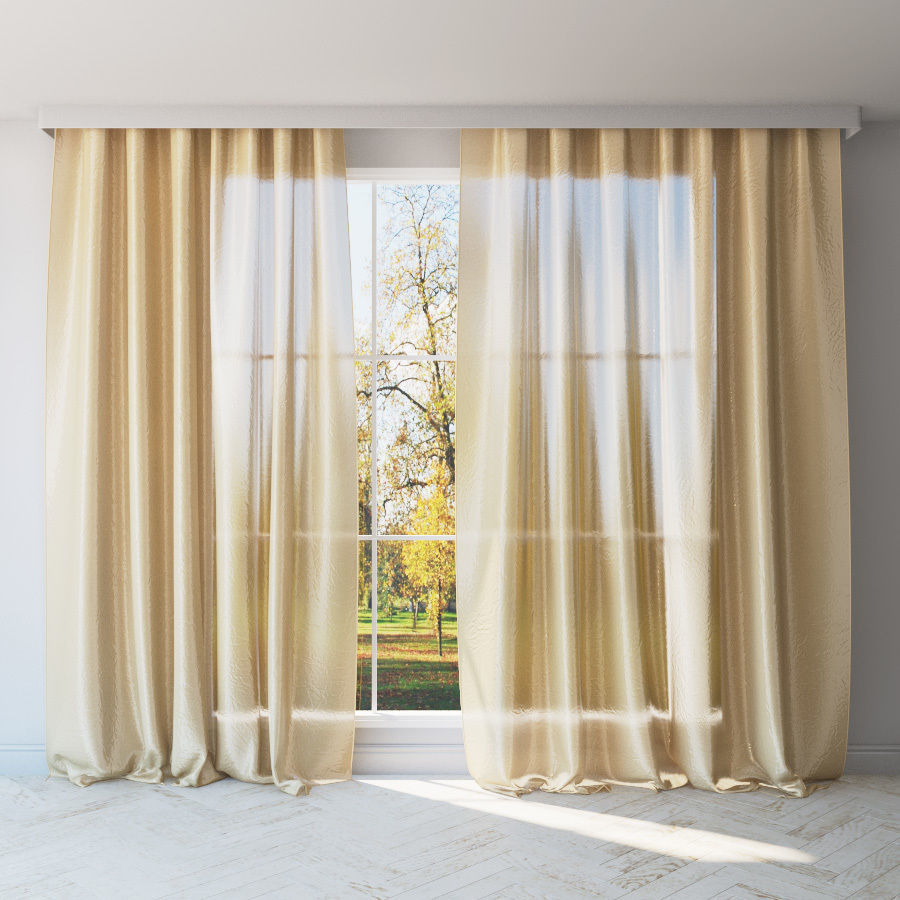  Curtains set of 12 models Low-poly 3D model_3