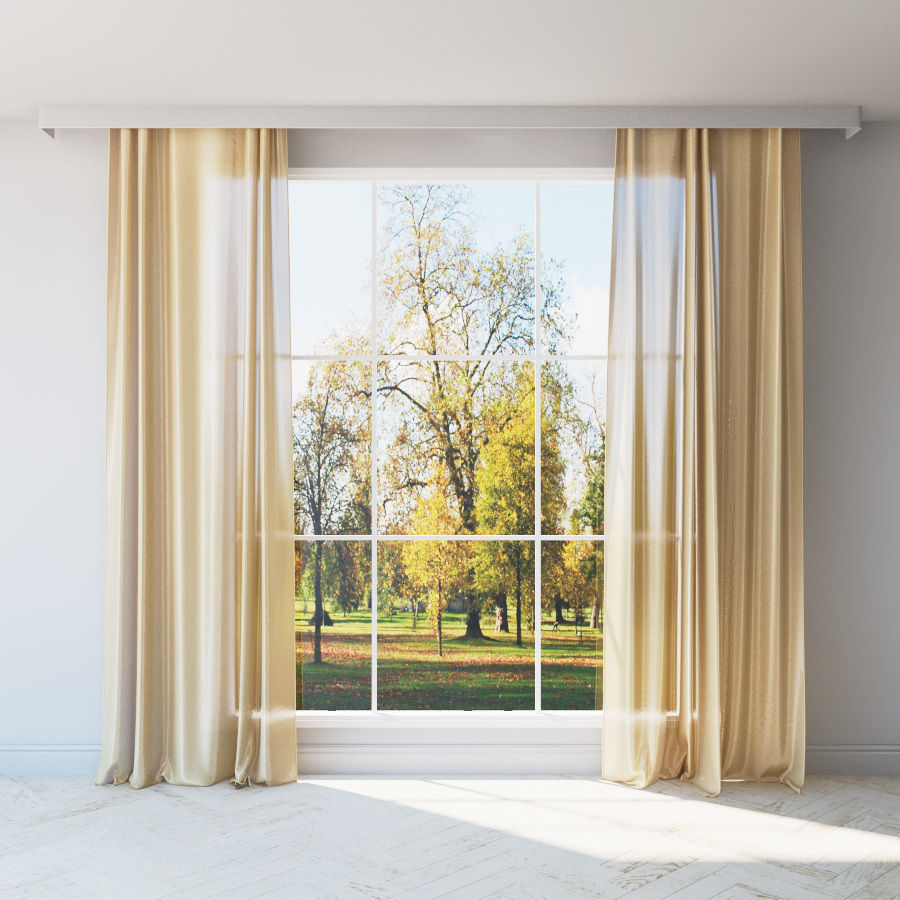  Curtains set of 12 models Low-poly 3D model_4