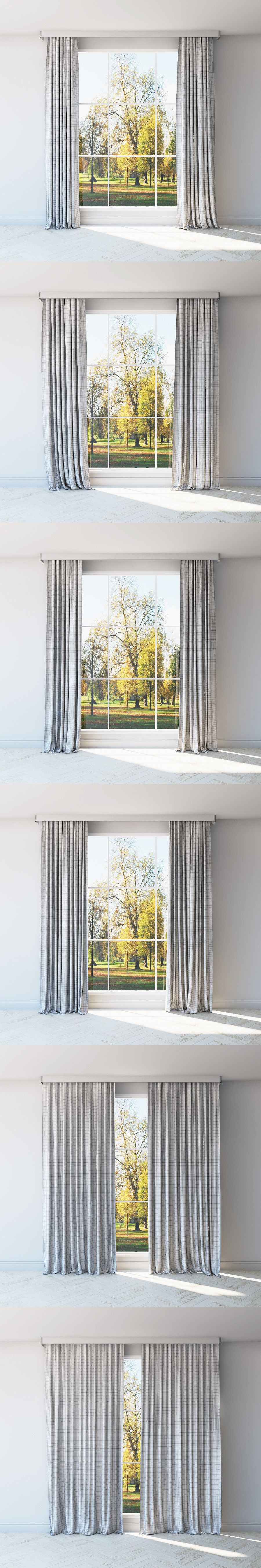 Curtains cpllection 6 species 6 materials Low-poly 3D model_8