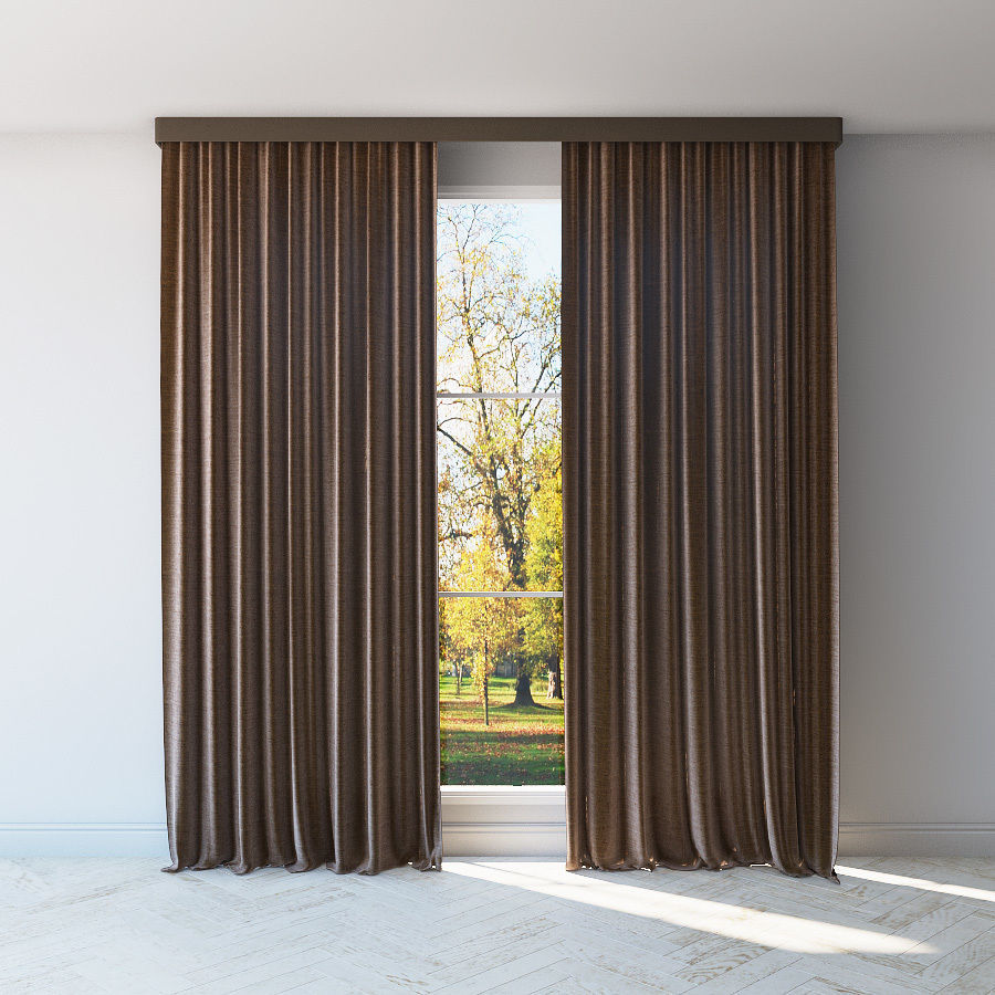 Curtains cpllection 6 species 6 materials Low-poly 3D model_3