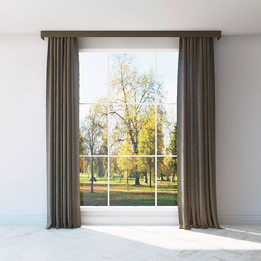 Curtains cpllection 6 species 6 materials Low-poly 3D model_0