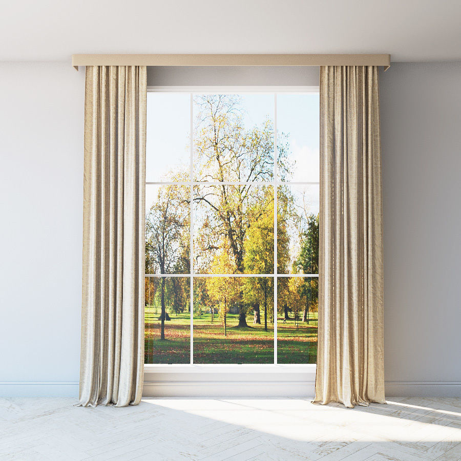 Curtains cpllection 6 species 6 materials Low-poly 3D model_6