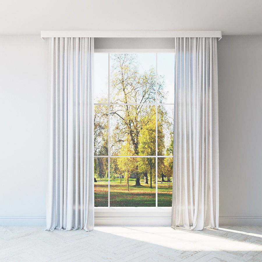 Curtains cpllection 6 species 6 materials Low-poly 3D model_4