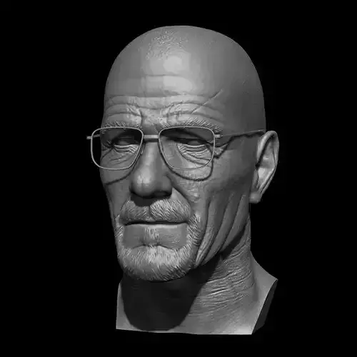 Walter White Bust Printable 3D Model Breaking Bad