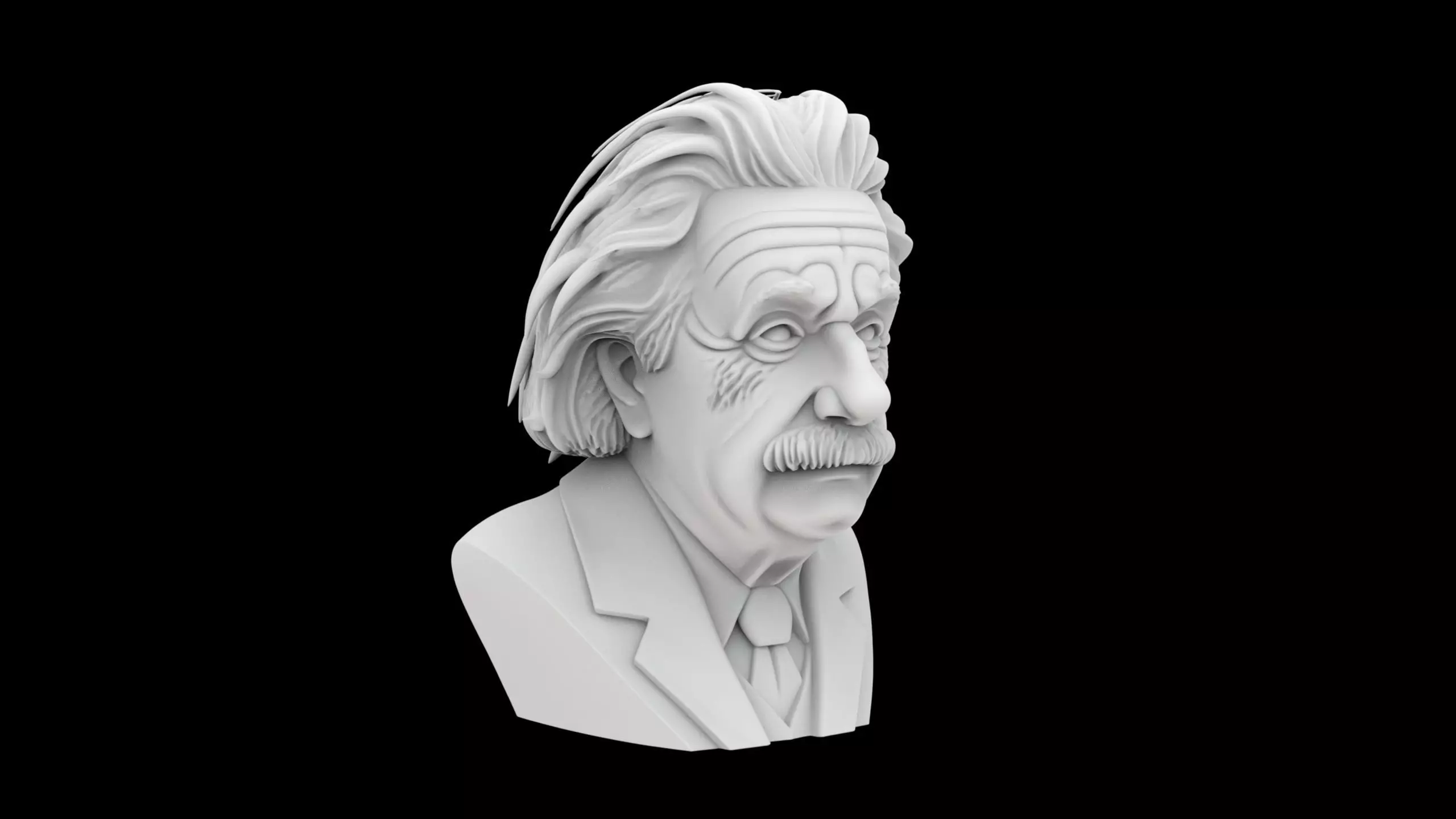 Albert Einstein 3D print model 3D print model