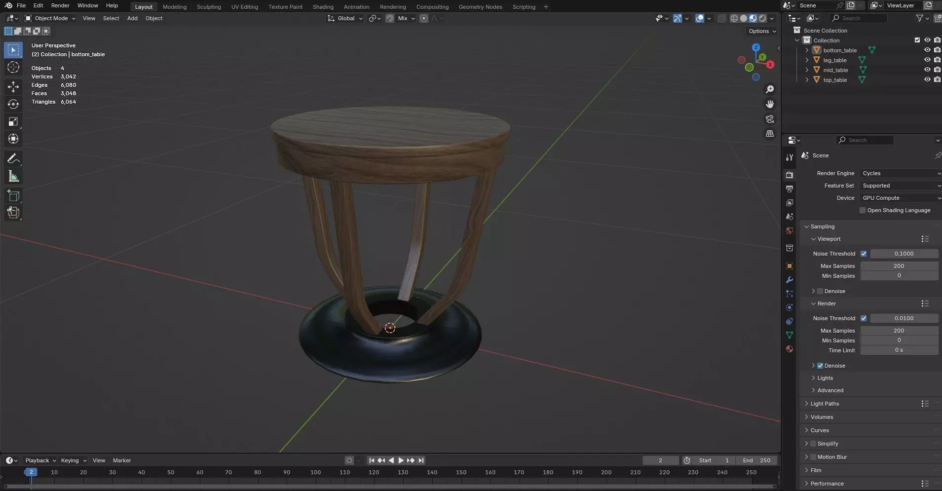 Round Table CG80 3D model_8