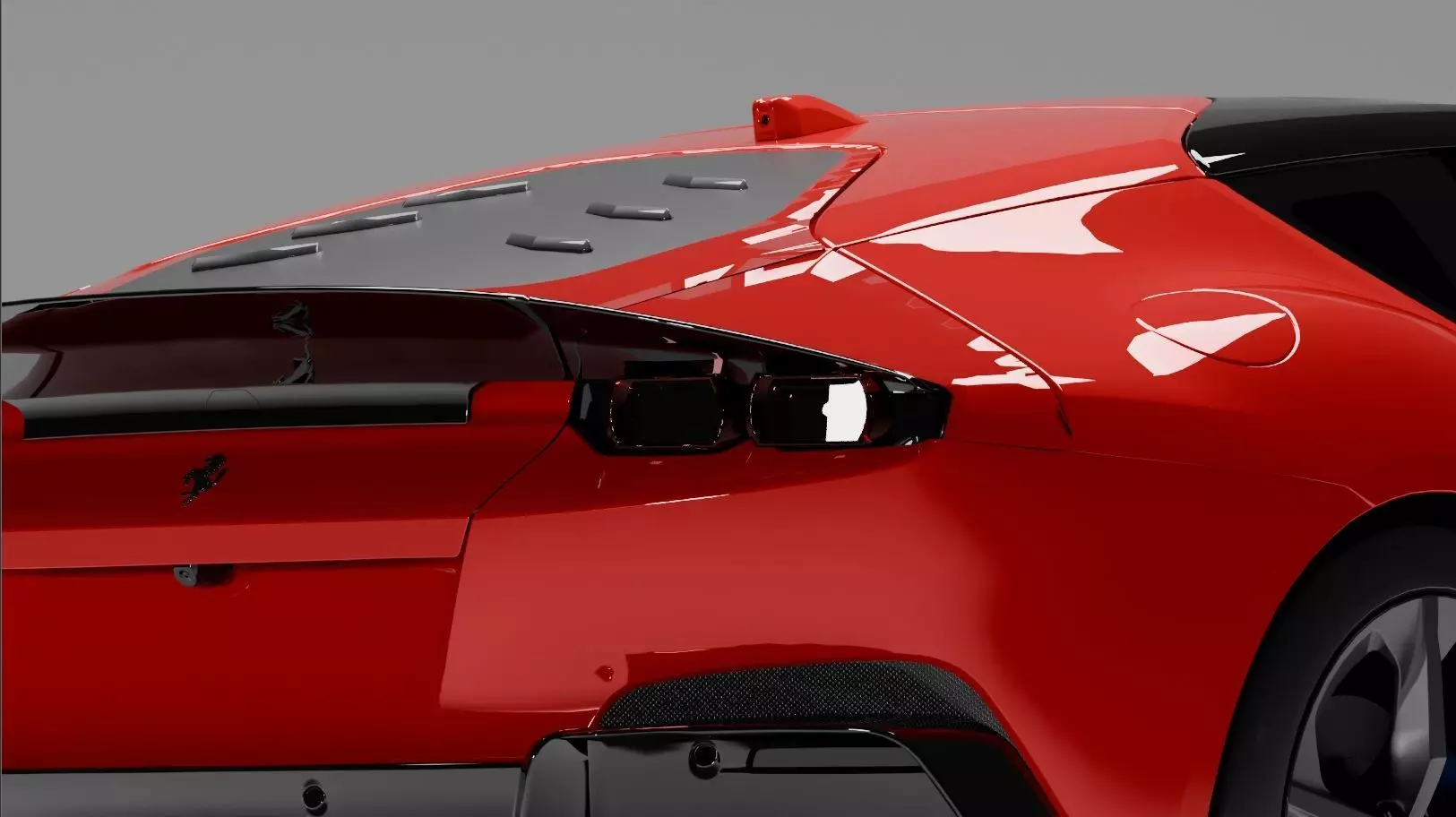 Ferrari 12 Cilindri Competizione Concept Low-poly 3D model_10