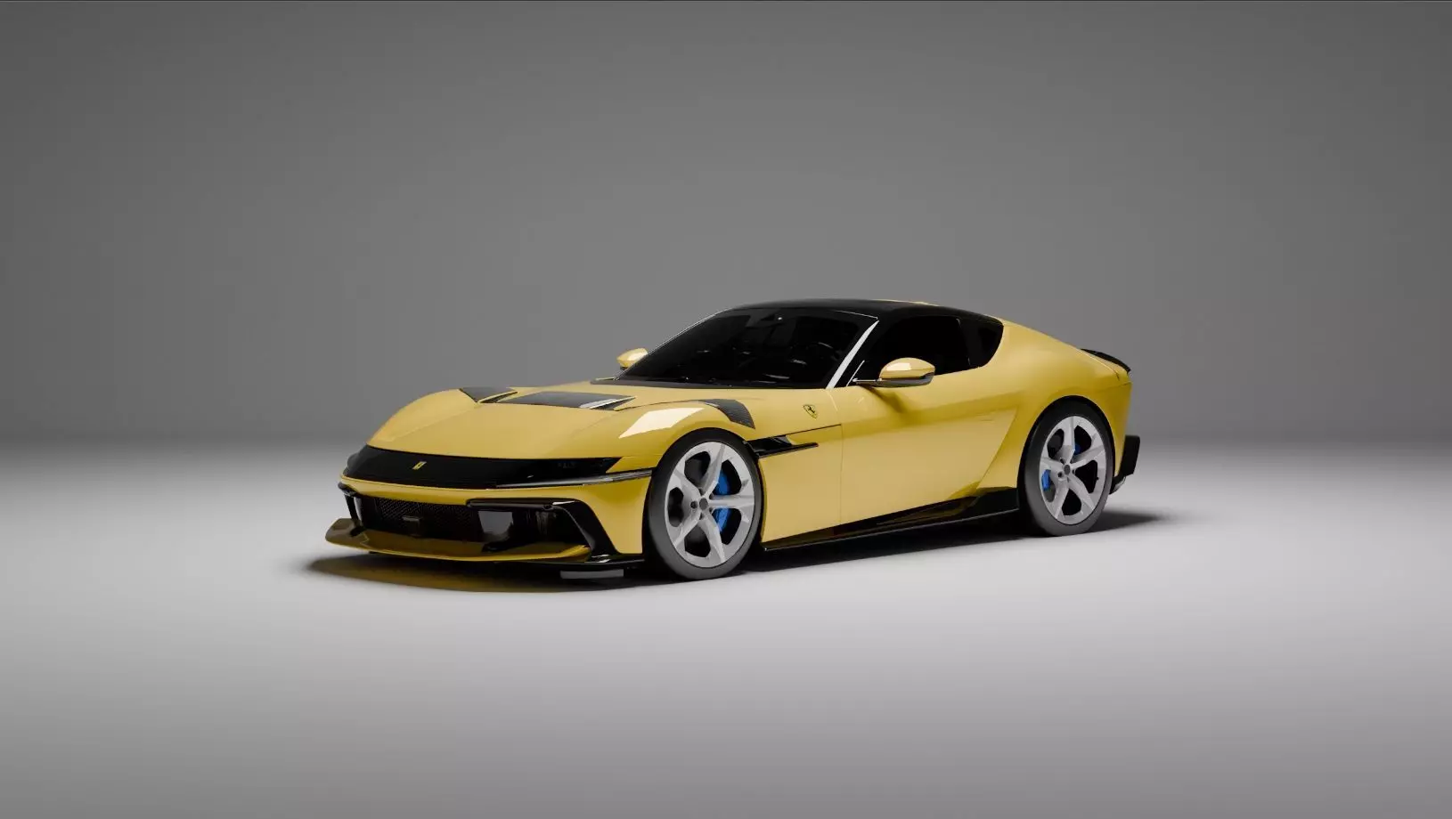 Ferrari 12 Cilindri Competizione Concept Low-poly 3D model_2