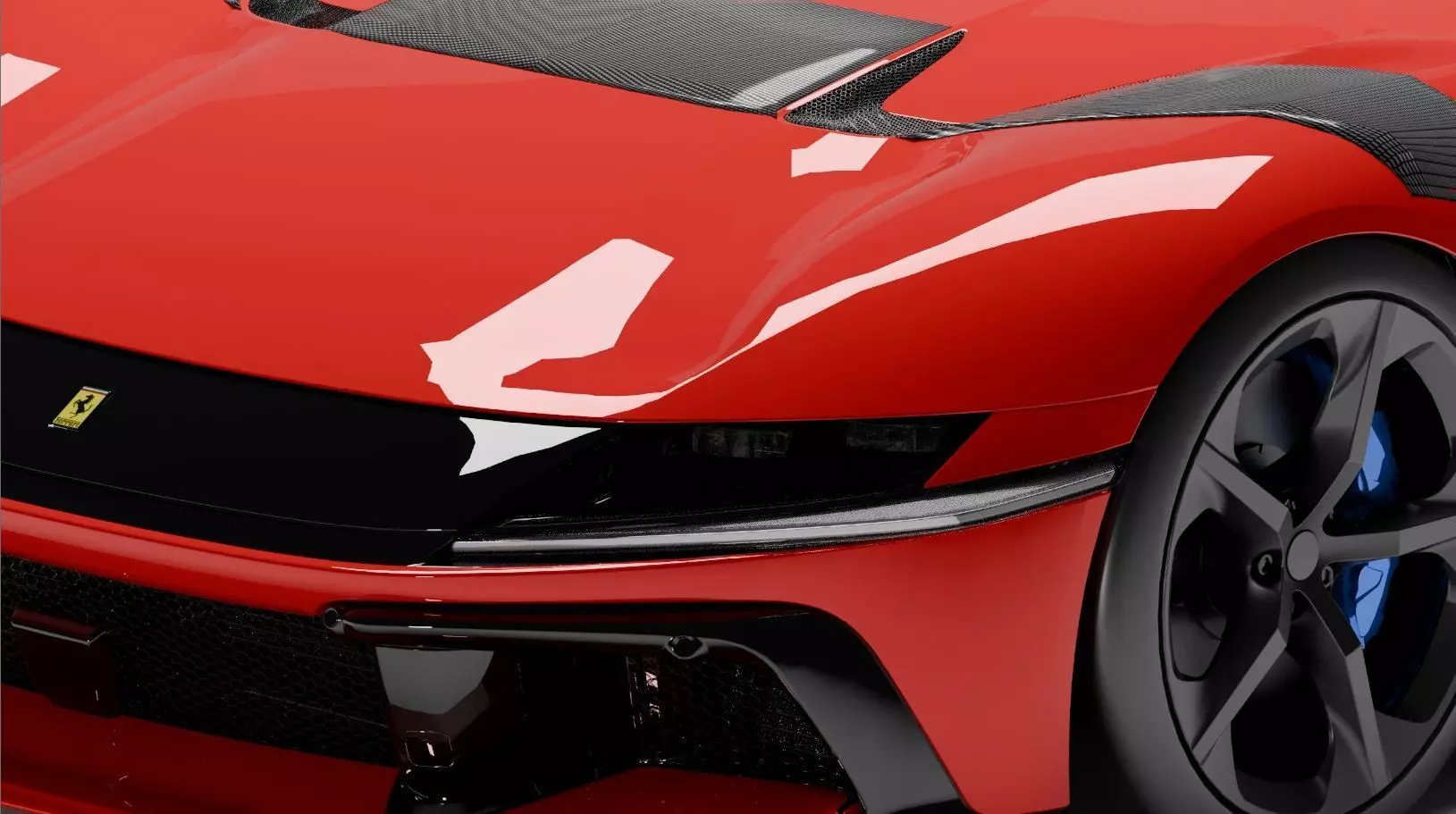 Ferrari 12 Cilindri Competizione Concept Low-poly 3D model_11