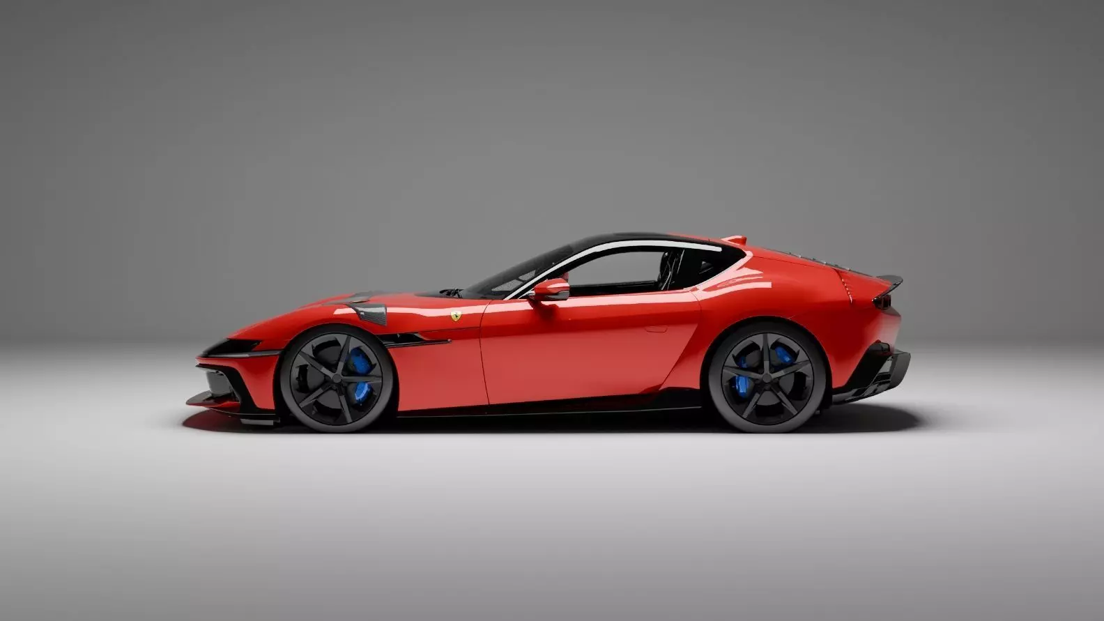 Ferrari 12 Cilindri Competizione Concept Low-poly 3D model_3