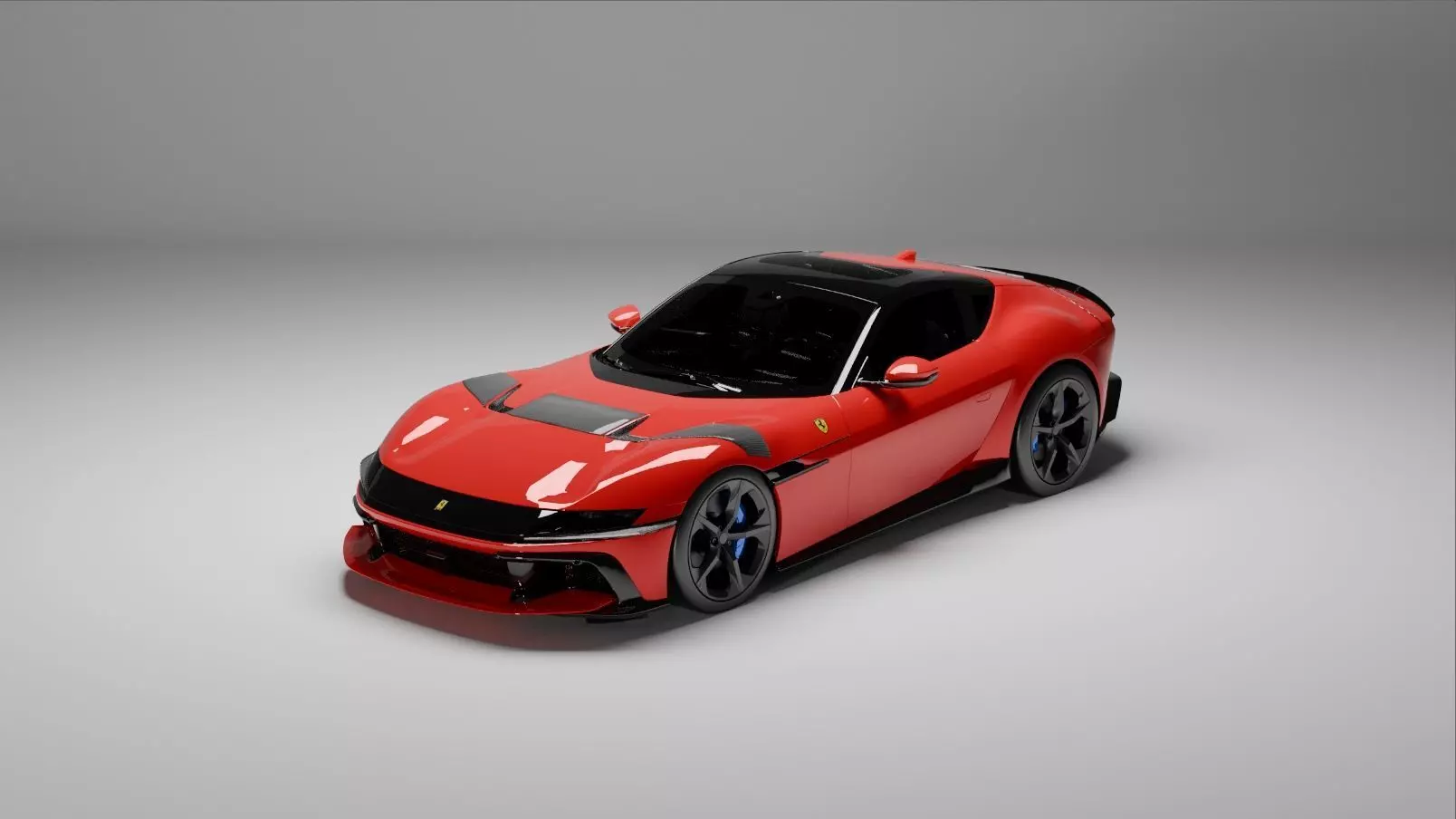 Ferrari 12 Cilindri Competizione Concept Low-poly 3D model_6