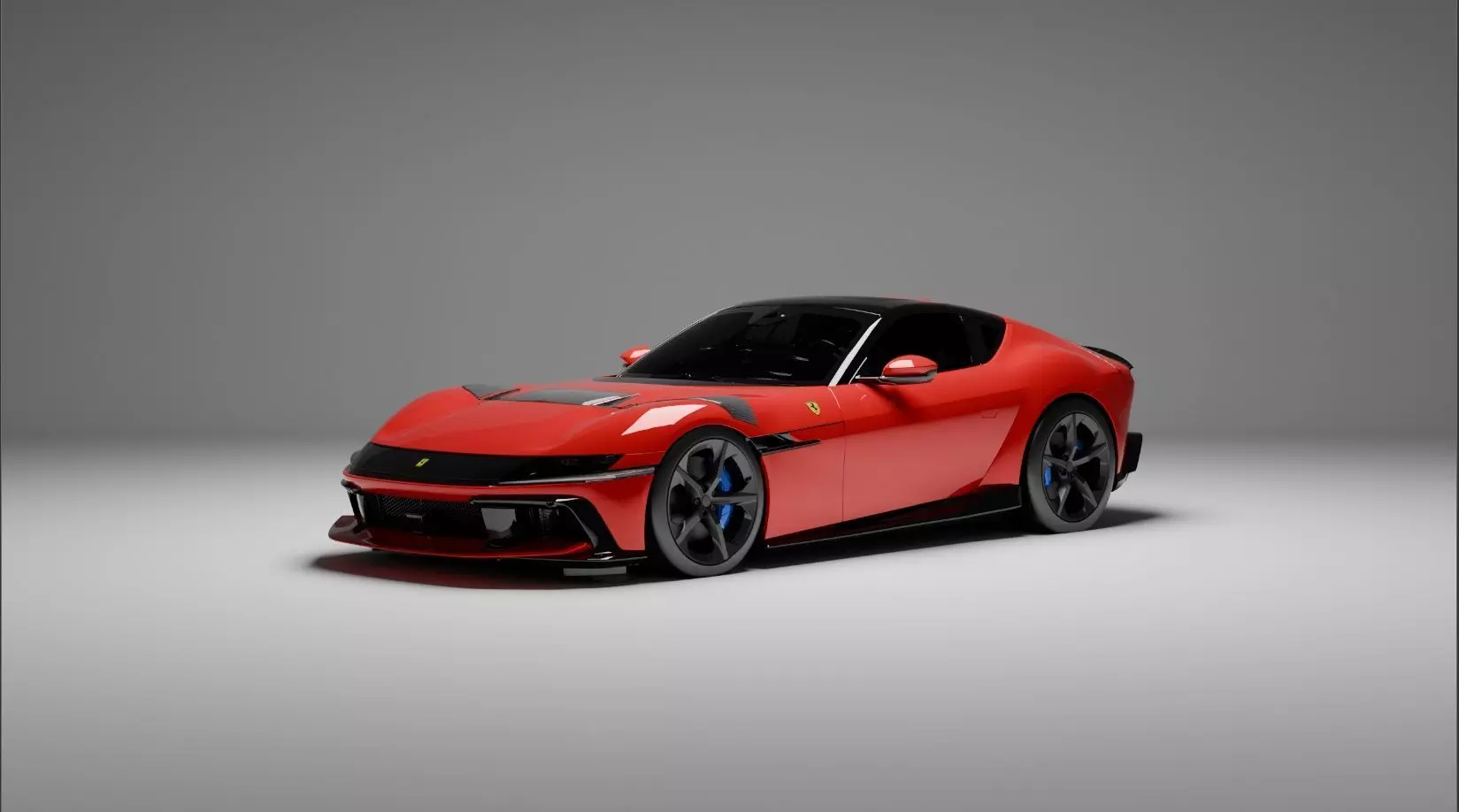 Ferrari 12 Cilindri Competizione Concept Low-poly 3D model_0