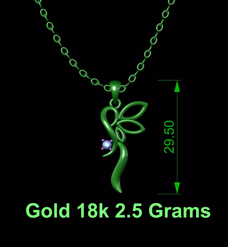 Light Jewelry  Diamond Pendent 3D ShowCase- X008-V3 3D print model_8