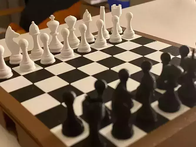 3D Printable Complete Chess Set STL