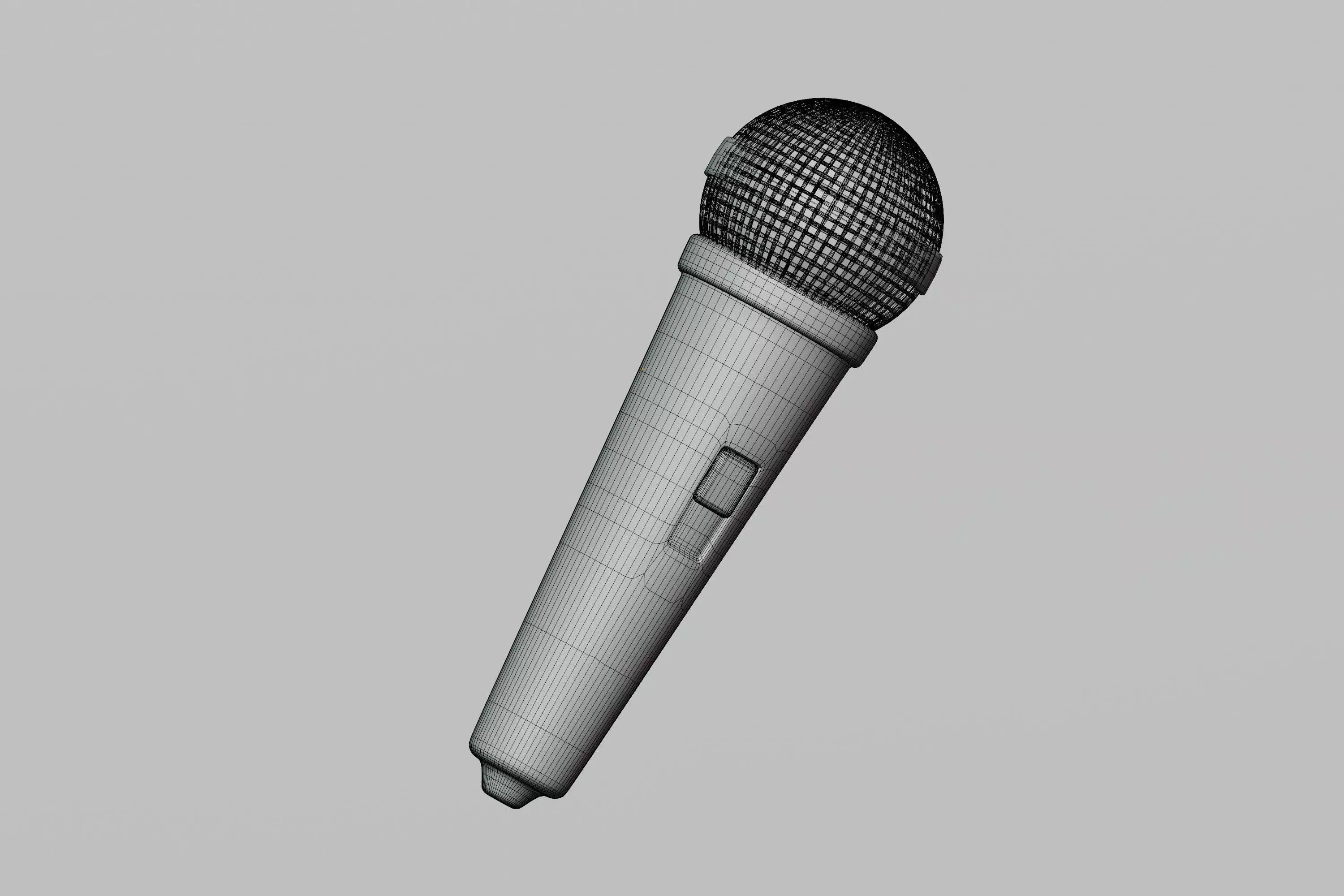 Microphone 3d model Low-poly 3D model_6