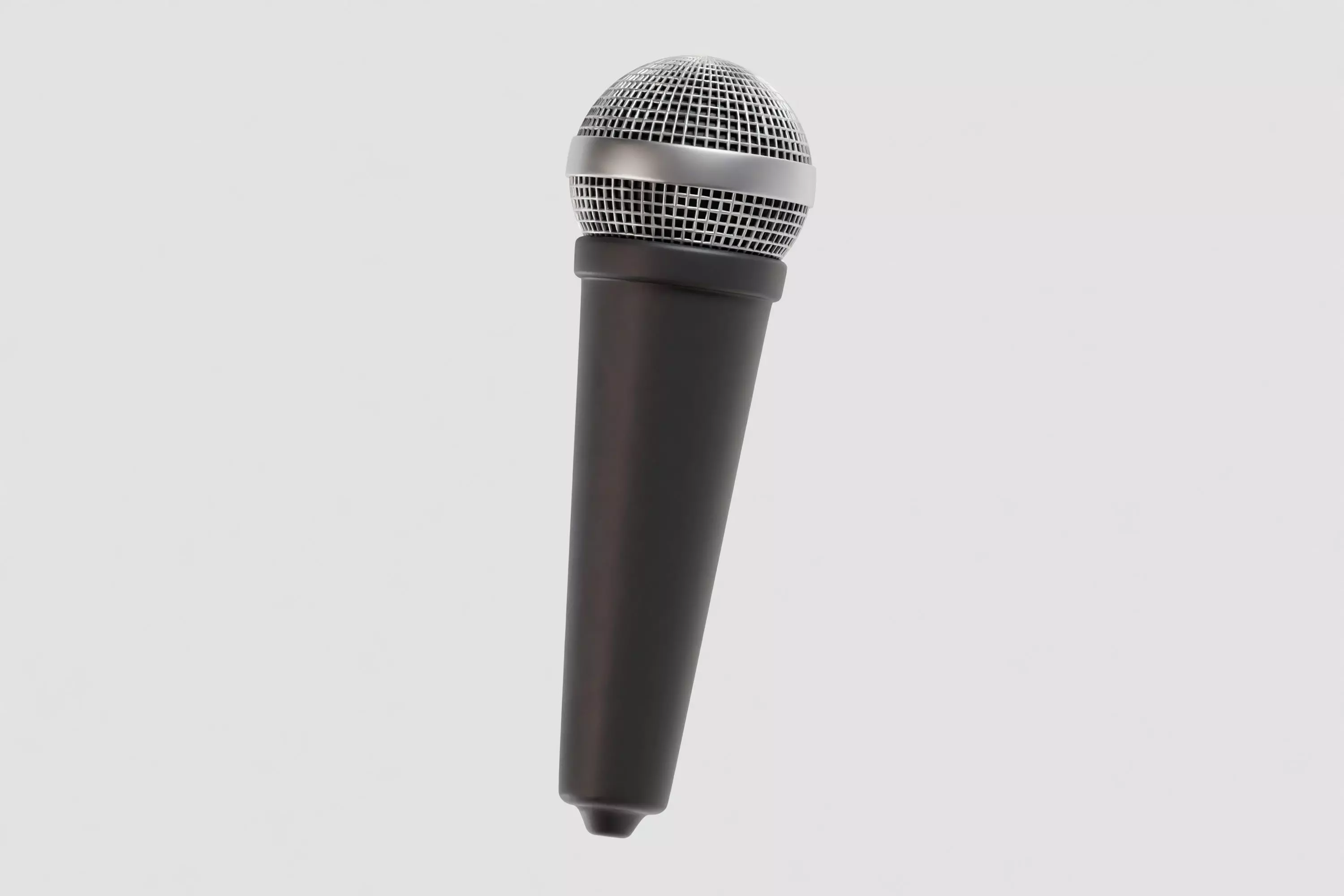 Microphone 3d model Low-poly 3D model_2