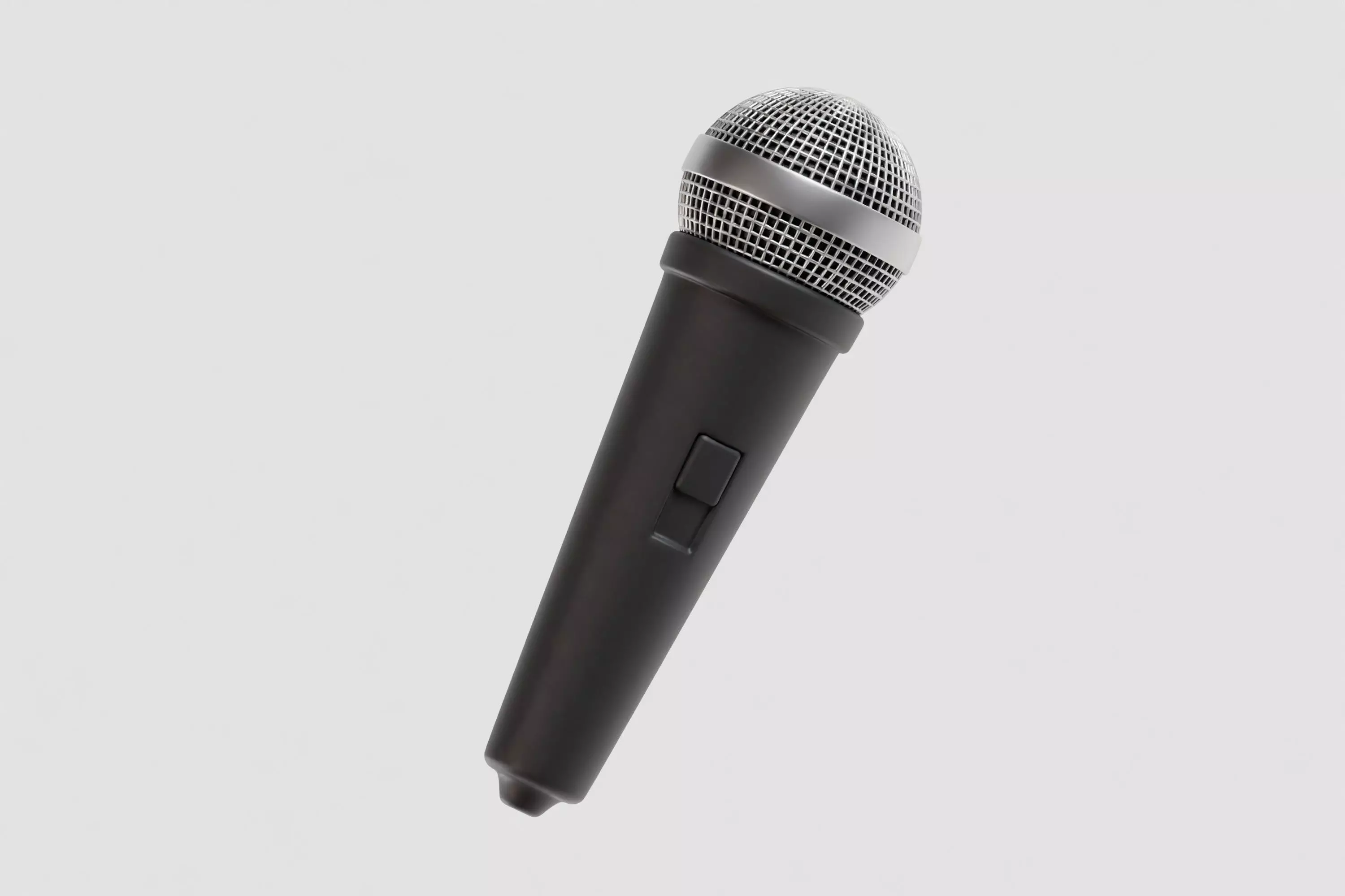Microphone 3d model Low-poly 3D model_0