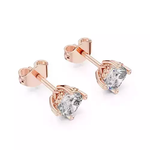 Elegant Diamond Stud Earrings 3DM STL Files 