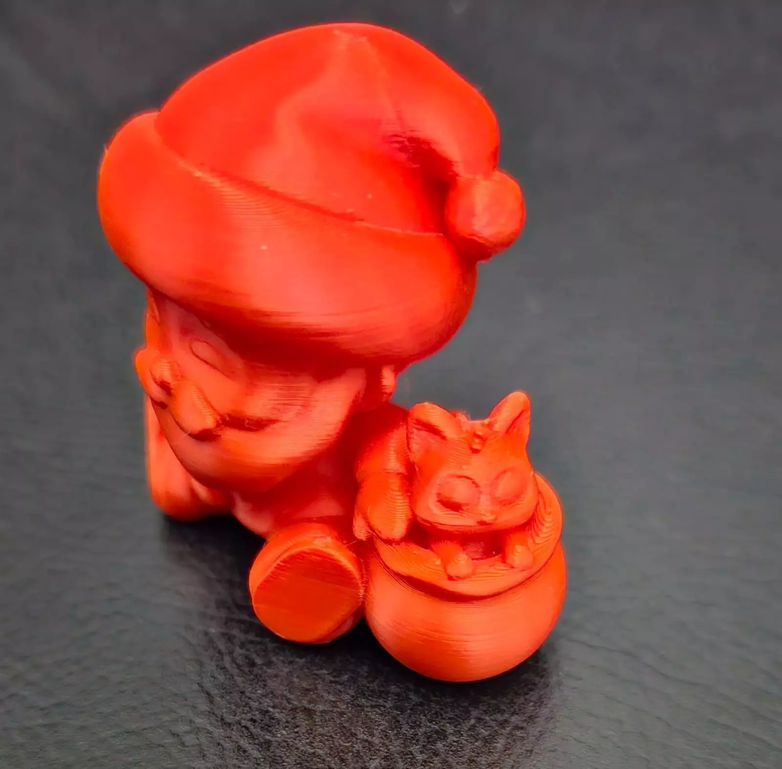 Santa Claus and Cat 3D print model_5