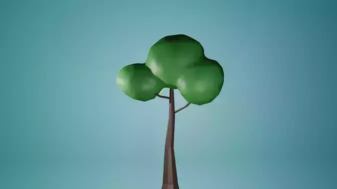 Low-poly Oak Tree -Game ready FREE
